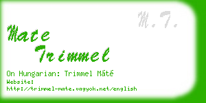 mate trimmel business card